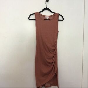 Fitted, rust colored dress